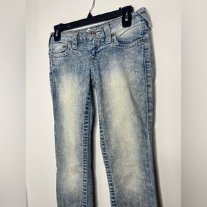 True religion white wash skinny jeans denim